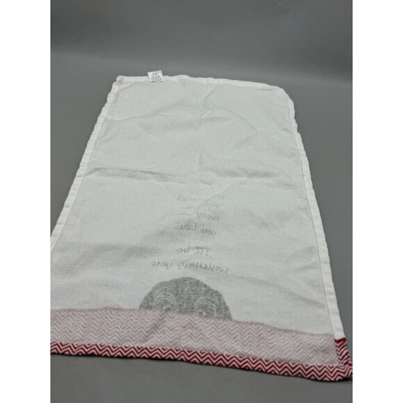 Funny Kitchen Dish Towel Dog Print Red Chevron Border Kay Dee Design Cotton READ - Picture 7 of 9